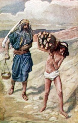 Abraham sacrifices Isaac