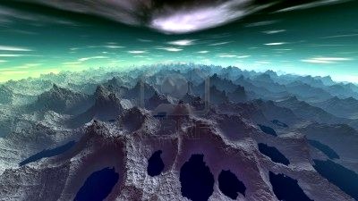 Alien planet with holes