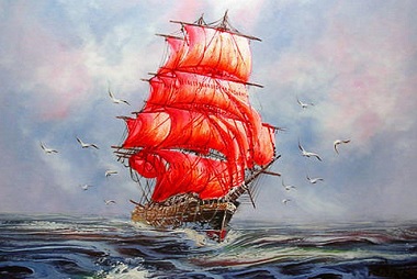 Laivas raudonomis burėmis