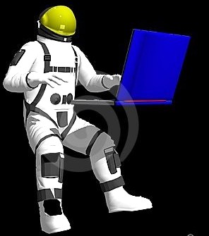 Notebook in the space