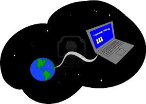 Notebook in the space