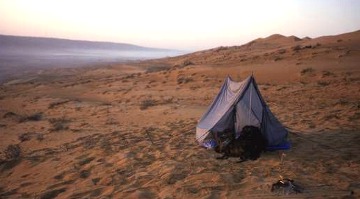 Tent at desert