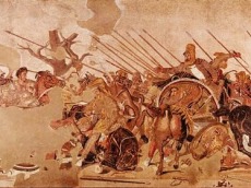 Alexander and Darius. Mosaic