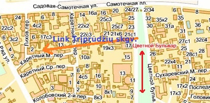 Moscow map: Cvetnoi bulvar