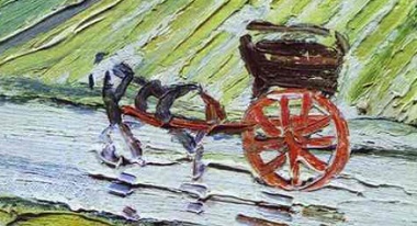 Van Gogas. Peizažas Overyje po lietaus. Detalė