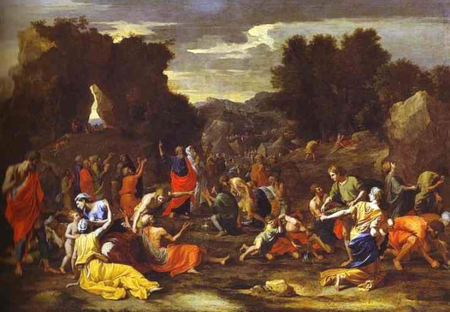 Israelites gathering the manna: Nicolas Poussin
