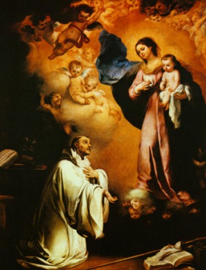 Bartolomé Murillo. The Vision of St. Bernard. Maria