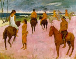 Paul Gauguin. Riders on the beach