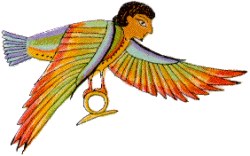 Ba, flying stork with human head