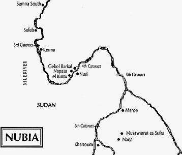 Map of Nubia