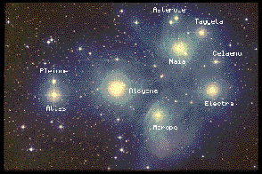 Pleiades constellation