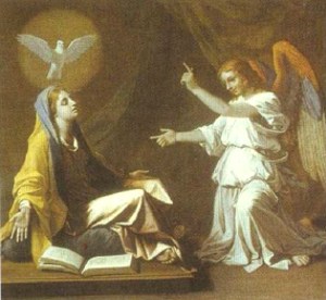 Gabrielius apreikia Marijai