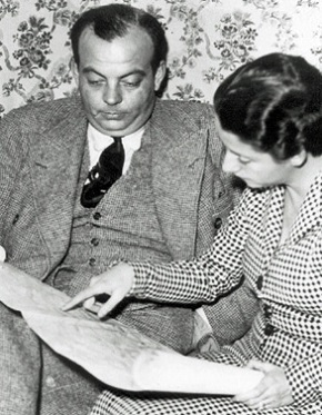 Antoine de Saint-Exupery with his wife, Consuelo, in 1936