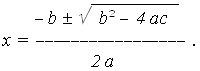 Solution of Quadratic