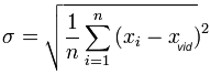 Devaition formula