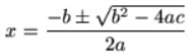 Kvadratinės lygties šaknų formulė