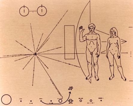 Plaque at Pioneer 10