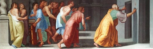 Zenonas mokiniams rodo Tiesos ir Melo duris