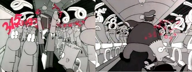 Bart and train passangers