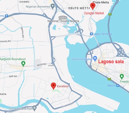 Lagoso planas; Oyingbo turgus